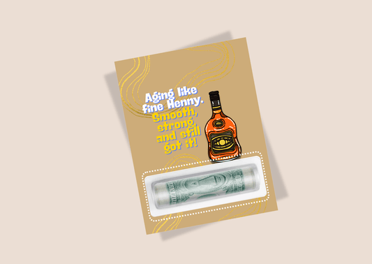 Aging Like Fine Henny Birthday Money Gift Card Wallet - Giftful Box